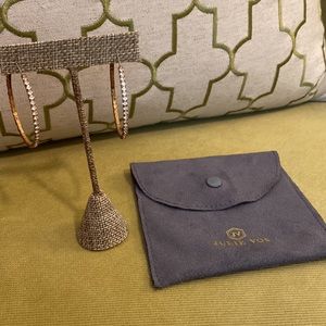 Julie Vos Diamond & Gold Large Hoop Earrings